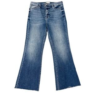 Cello Jeans Womens Raw Hem Ankle Denim Light Acid Wash Size 11